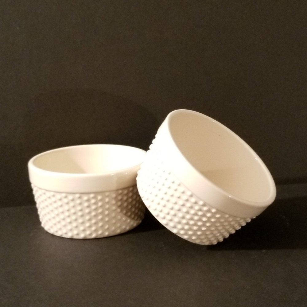 RAMEKINS (2) NEW -- BONE WHITE